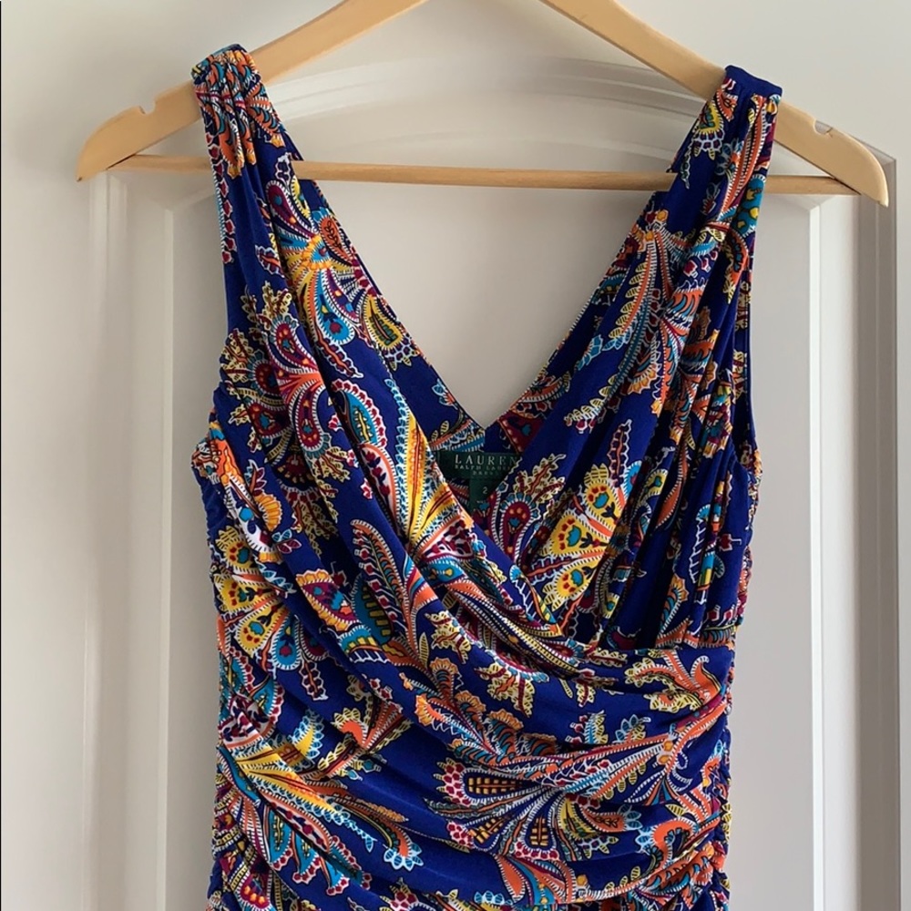 LAUREN Ralph Lauren Paisley Faux Wrap Dress